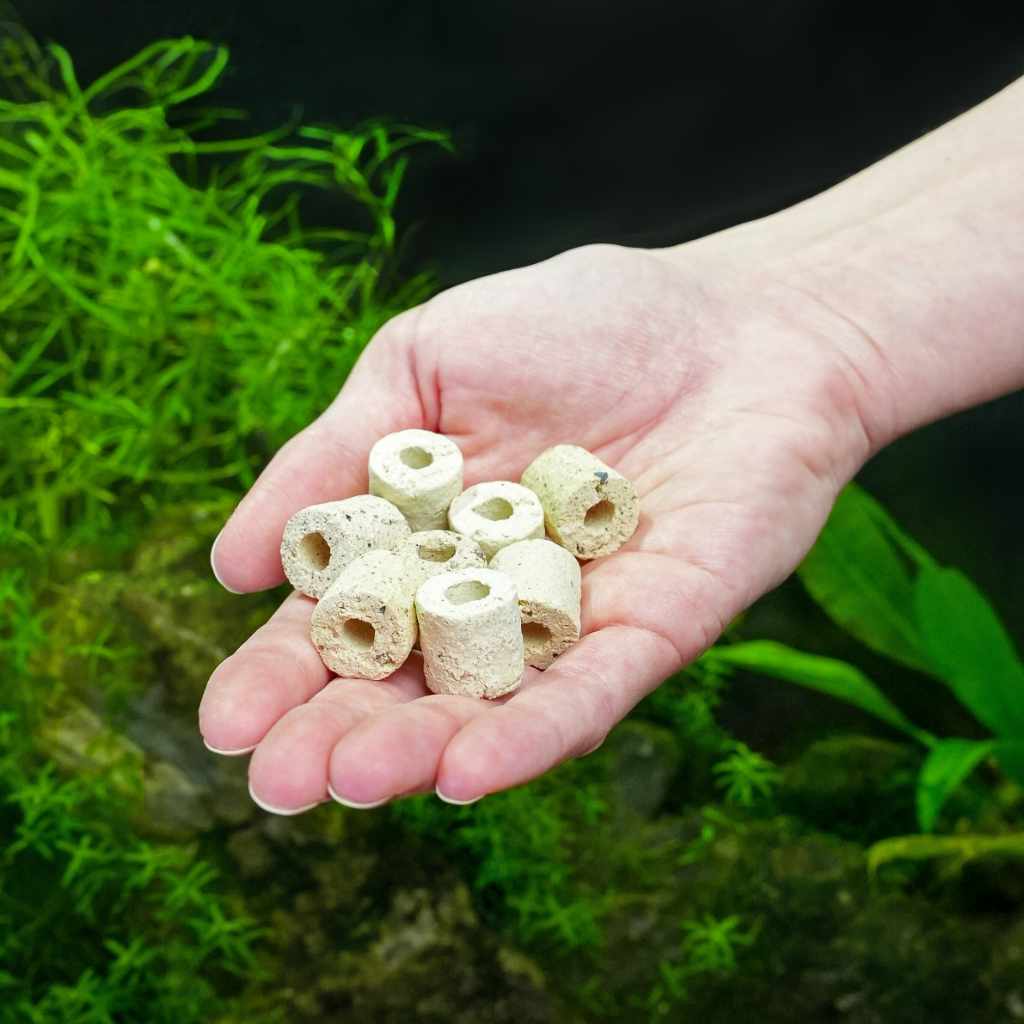 bio fish tank accessories Timgle 3 Bags Aquarium Filter Media Balls Ceramic Rings Set 1500 g Total 3.3 lb 12 in 1 with Mesh Bag Ceramic Rings for Aquarium Filter Pond and make these biOrb dcor kits unique biOrb Stone Garden Easy Decor