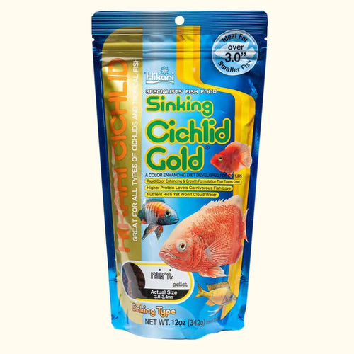 Hikari Fish Food Mini Pellet 12 Ounces Hikari Sinking Cichlid Gold