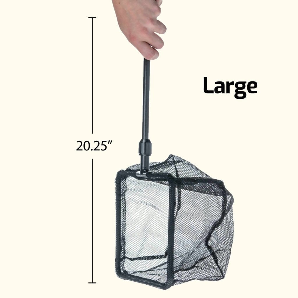 buy fish net online QXBXYHM 5 Pack Aquarium Net, Multi-Size Fine Quick Fish Catch Nets Nylon Fishing Mesh Nets with Long Plastic Handle for Fish Tank The soft mesh material protects delicate fins and scales Aquarium Co-Op Fish Net -